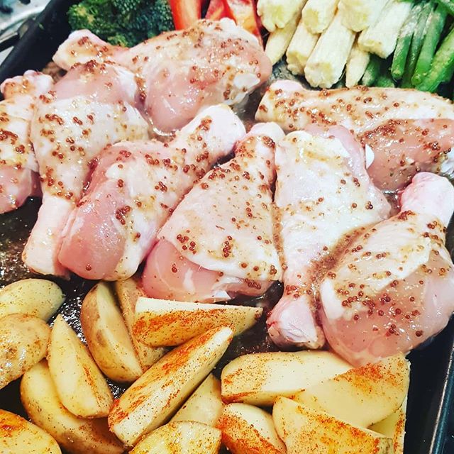 Honey and Mustard Tray Bake recipe